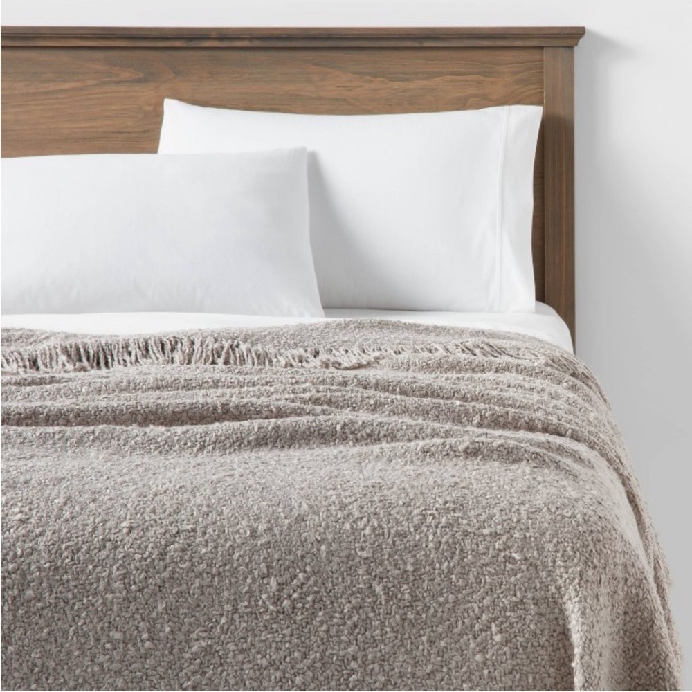 Fringed Boucle Bed Throw Gray
- Threshold™ - Picture 2 of 5